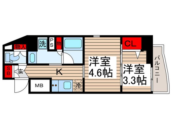 コンフォリア門前仲町サウスの物件間取画像